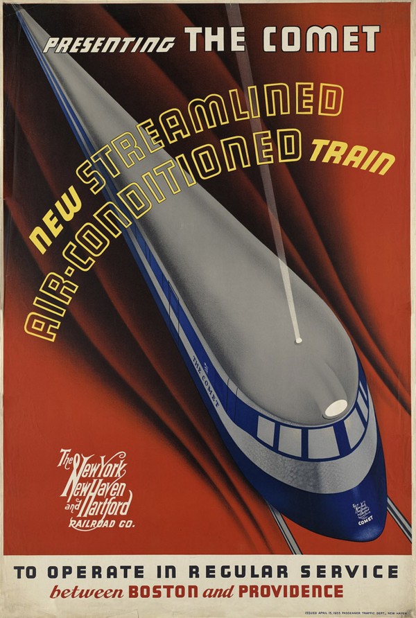 Presenting The Comet, Air-Conditioned Train New York poster,1935  Print